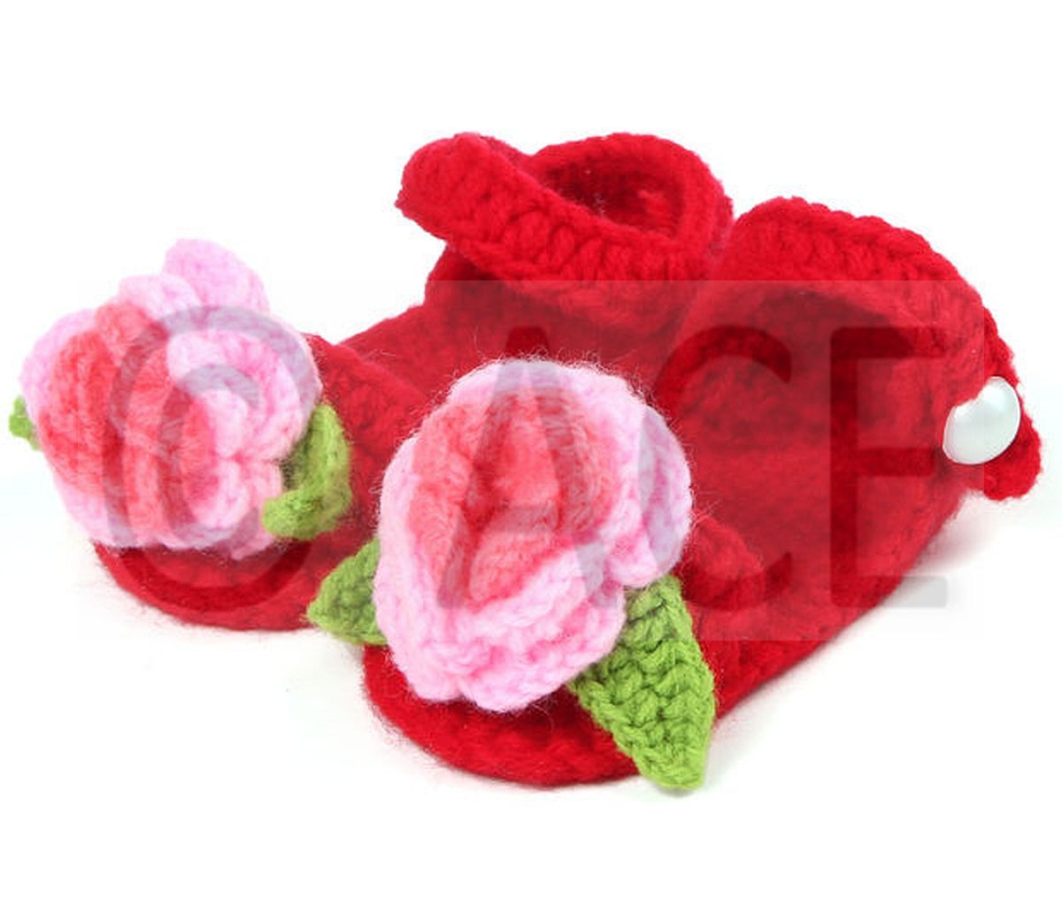 Crochet Baby Shoes Girls Infants Handmade Woollen Knitted Crochet Baby Shoes Girls Infants Handmade Woollen Knitted