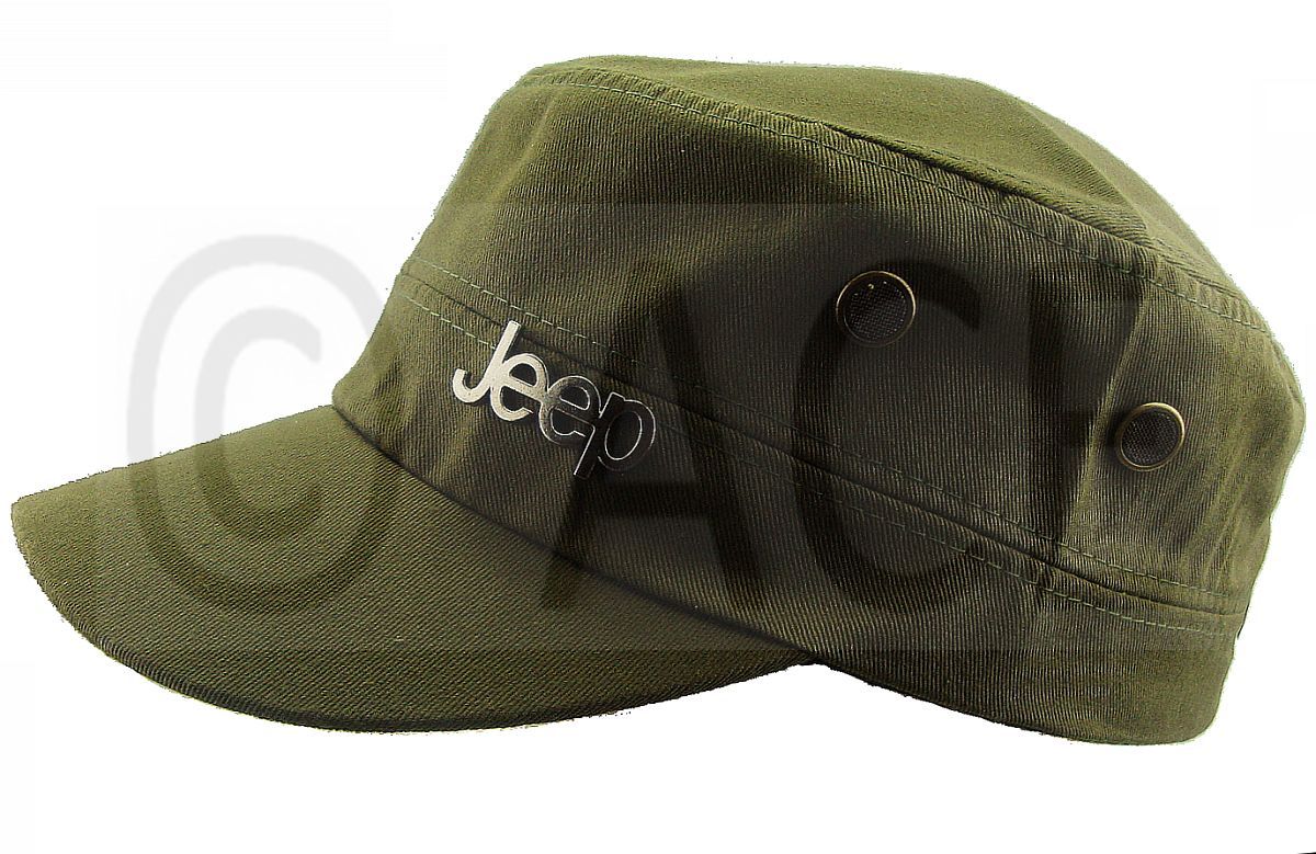 Mens Womens JEEP Cadet Hats Light Cotton Canvas Camping Cap Military